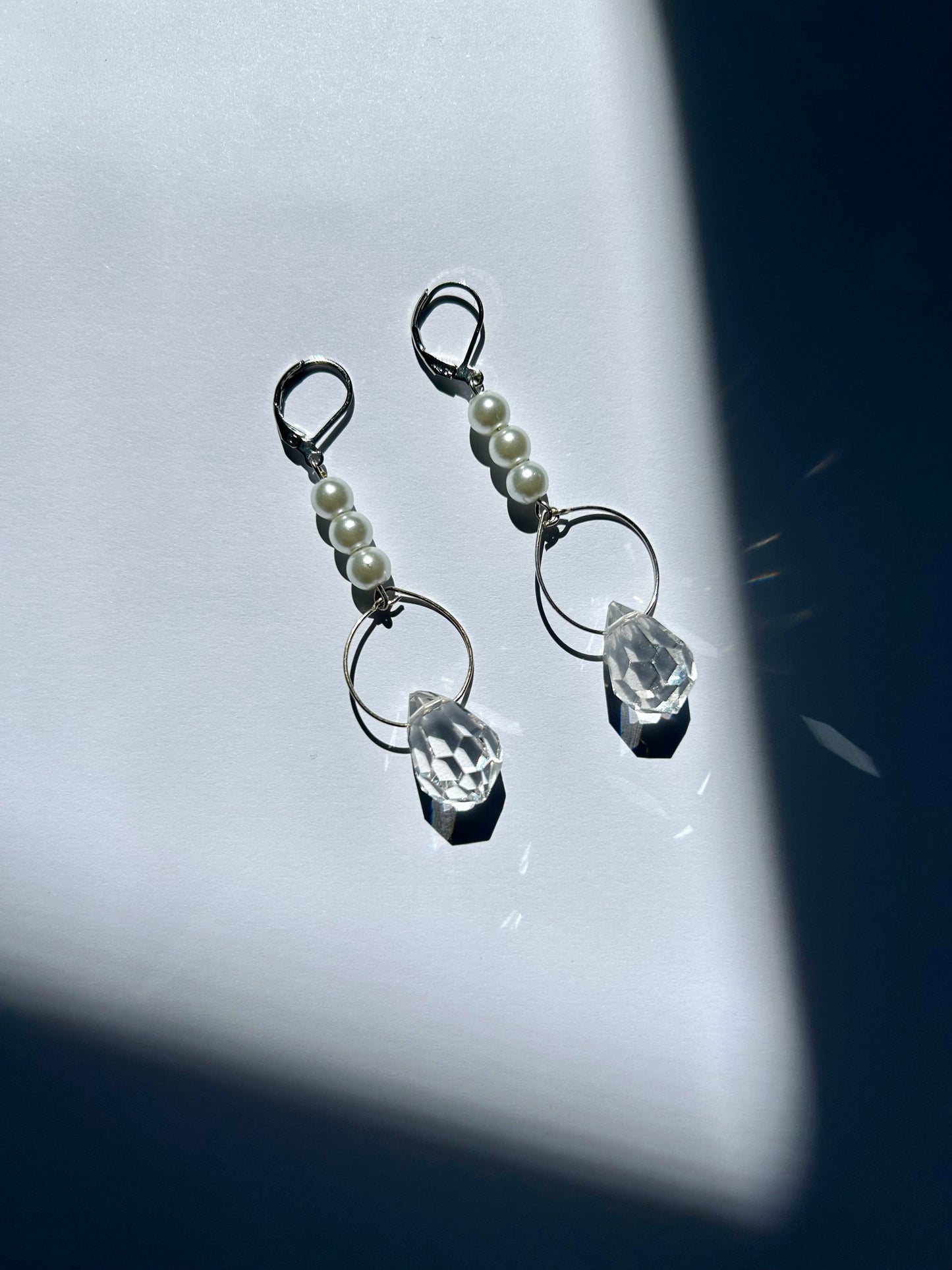 Crystal Pearl Drop Earrings