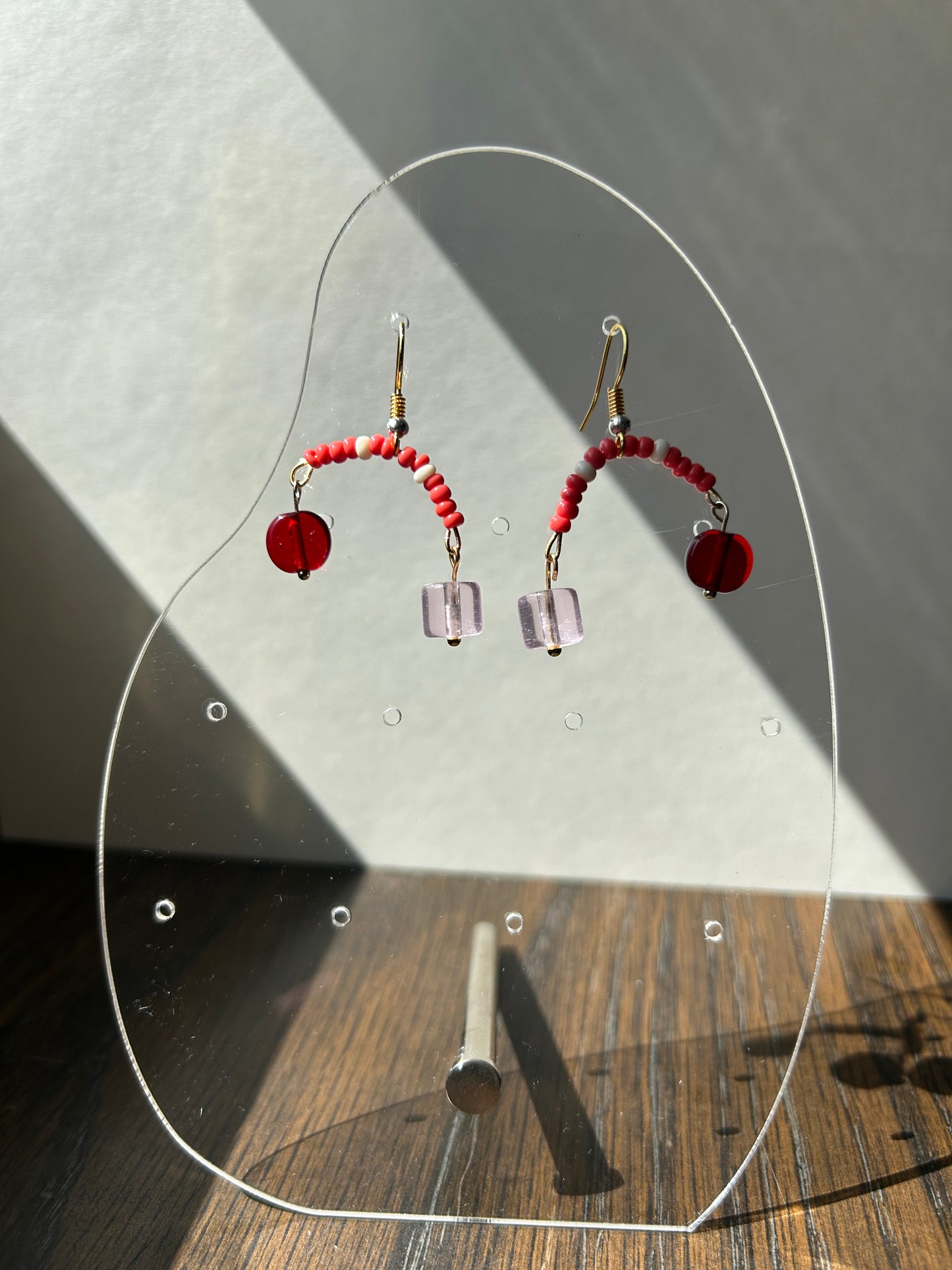 Coral Bloom Arch Earrings